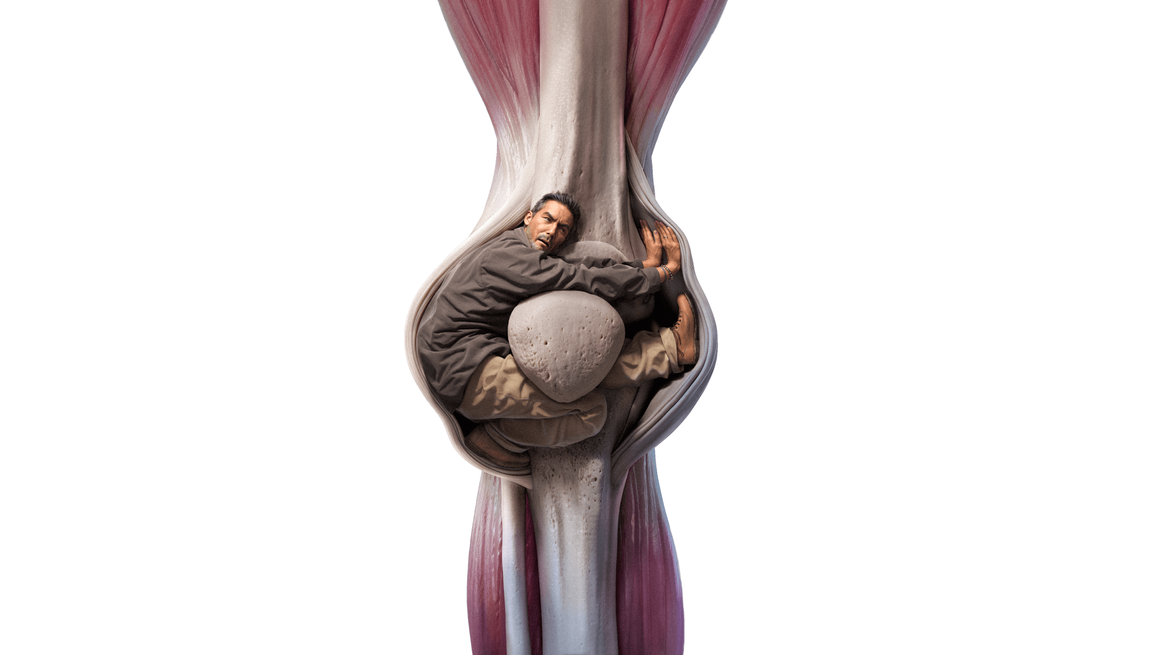 Woman trapped in a bone